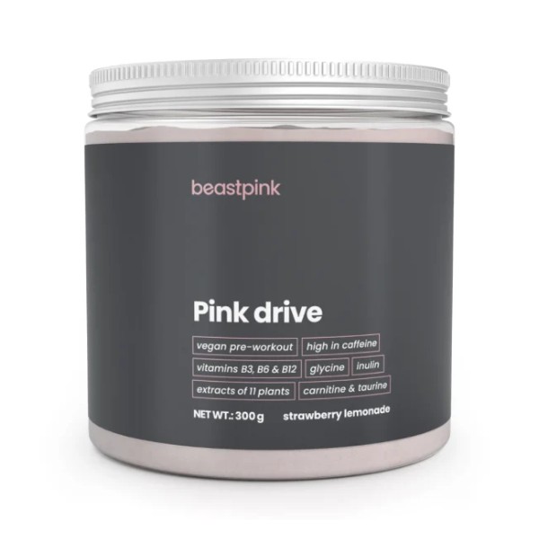 Pink Drive - BeastPink 300g Φράουλα Λεμονάδα 1 Pink Drive - BeastPink 300g Φράουλα Λεμονάδα - Συμπλήρωμα Διατροφής Uromed