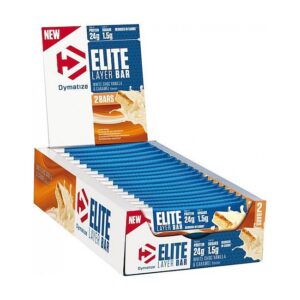 Elite Layer Bar 18x60 gr – Dymatize με γεύση White Chocolate Vanilla & Caramel