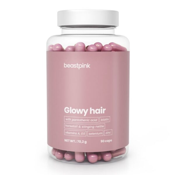 Glowy Hair – BeastPink 90 κάψουλες
