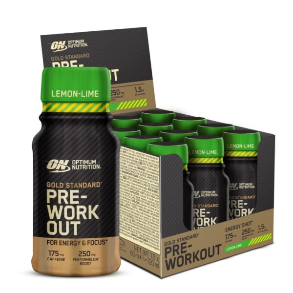 Gold Standard Pre-Workout Shot – Optimum Nutrition Lemon & Lime 60ml