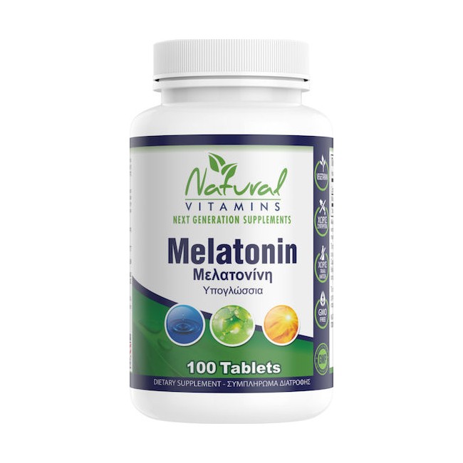 Melatonin 1mg - Natural Vitamins 100 ταμπλέτες 1 Melatonin 1mg - Natural Vitamins 100 ταμπλέτες