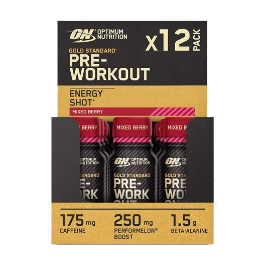Gold Standard Pre-Workout Shot – Optimum Nutrition Mixed Berry 60ml