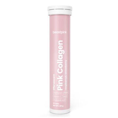 Αναβράζον Pink Collagen – BeastPink 20 ταμπλέτες Φράουλα Βατόμουρο