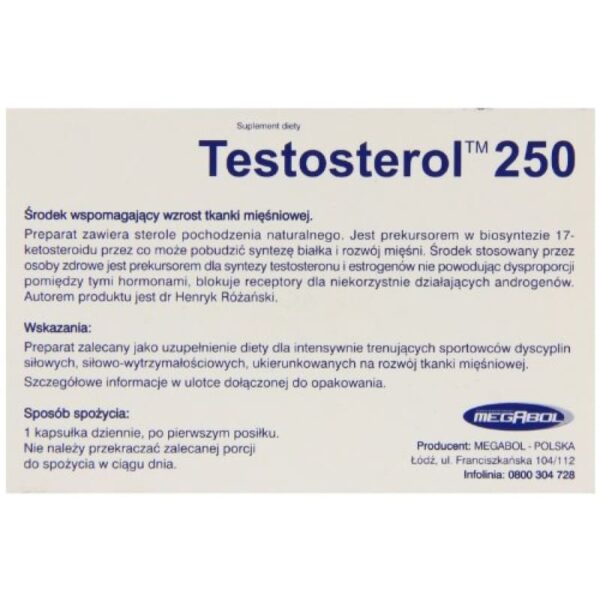 Testosterol 250 – Megabol  30 κάψουλες