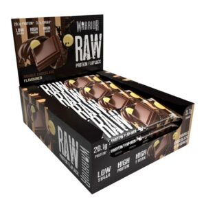 Raw Protein Flapjack Μπάρες με 20gr Πρωτεΐνης - Warrior Double Chocolate 12x75gr - Συμπλήρωμα Διατροφής Uromed