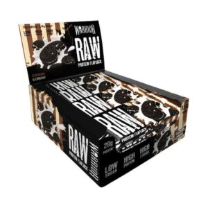 Raw Protein Flapjack Μπάρες με 20gr Πρωτεΐνης - Warrior Cookies & Cream 12x75gr - Συμπλήρωμα Διατροφής Uromed