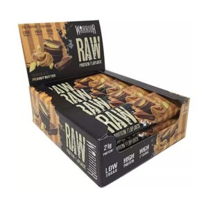 Raw Protein Flapjack Μπάρες με 20gr Πρωτεΐνης - Warrior Chocolate Peanut Butter 12x75gr - Συμπλήρωμα Διατροφής Uromed